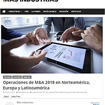 Operaciones de M&A 2018 en Norteamrica, Europa y Latinoamrica